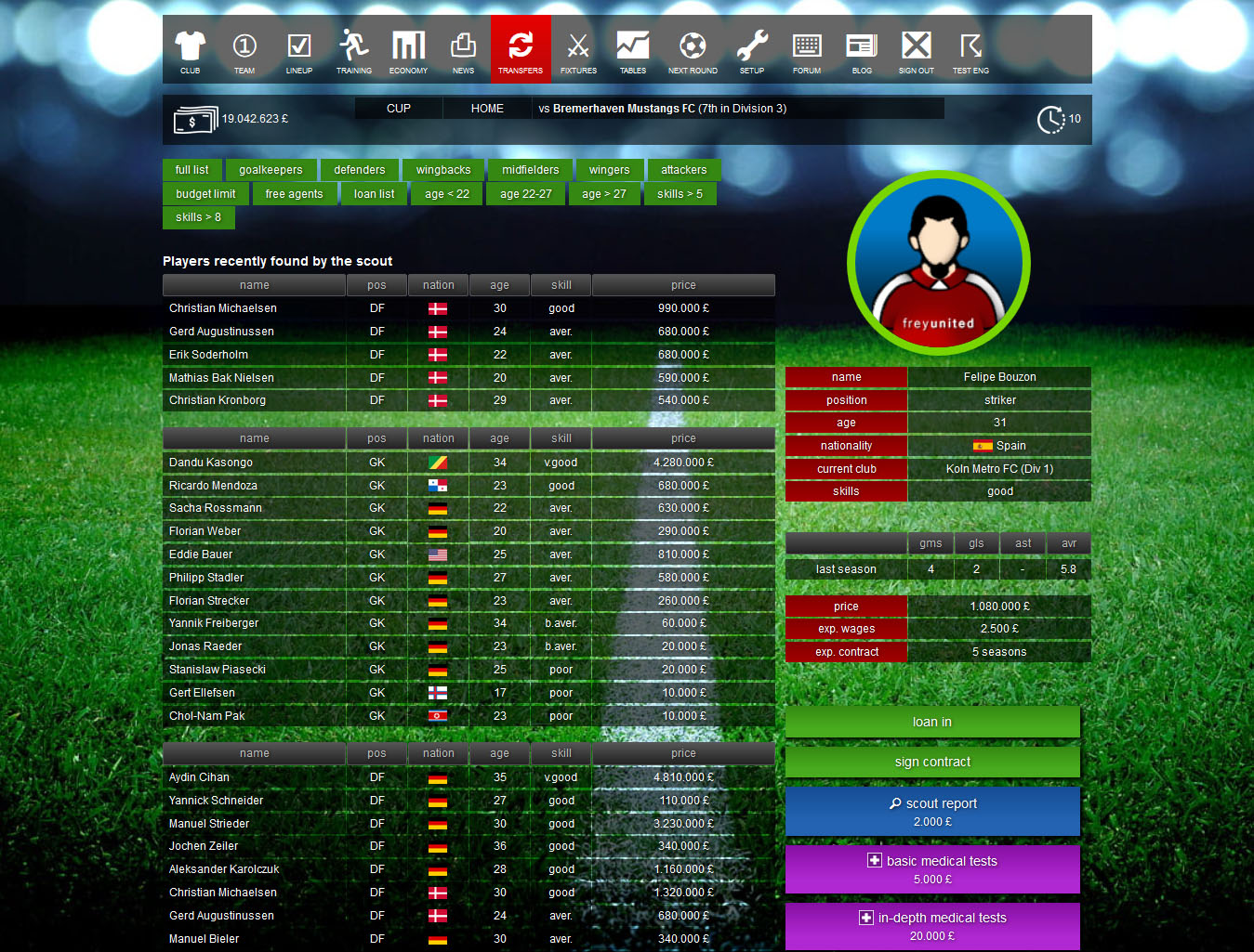 Championship Manager 2028 - online football manager