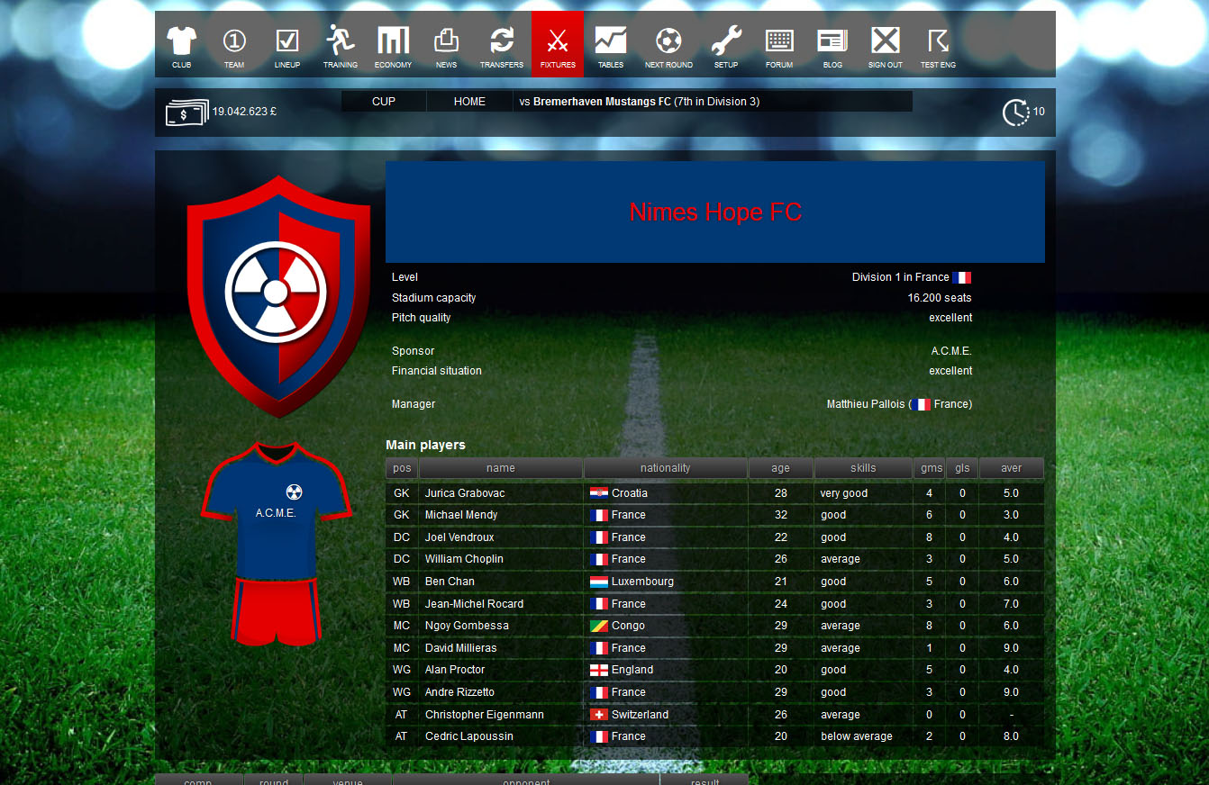 Championship Manager 2028 - online football manager